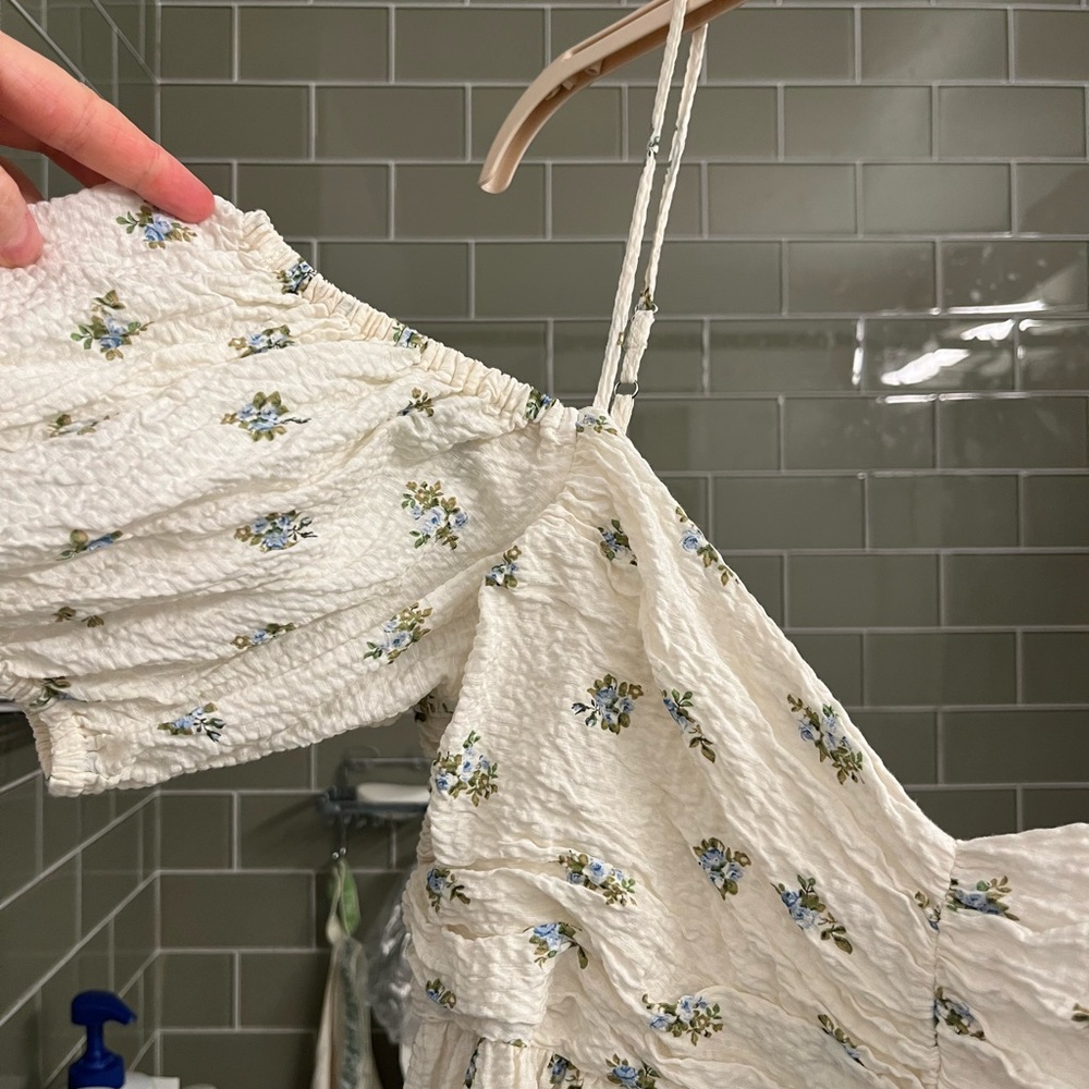 & Other Stories mini babydoll off the shoulder dress